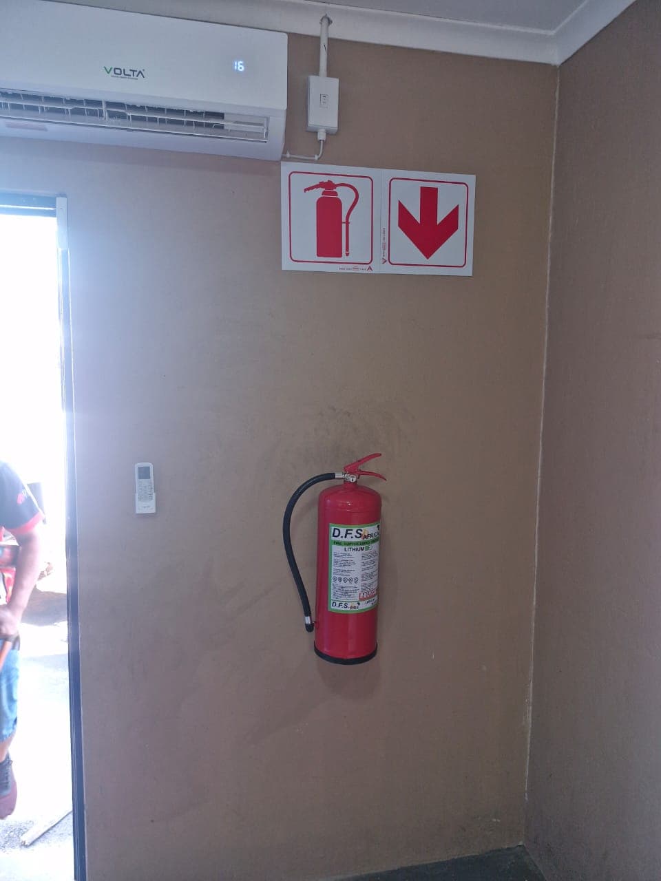 Lithium Battery Extinguisher Installation